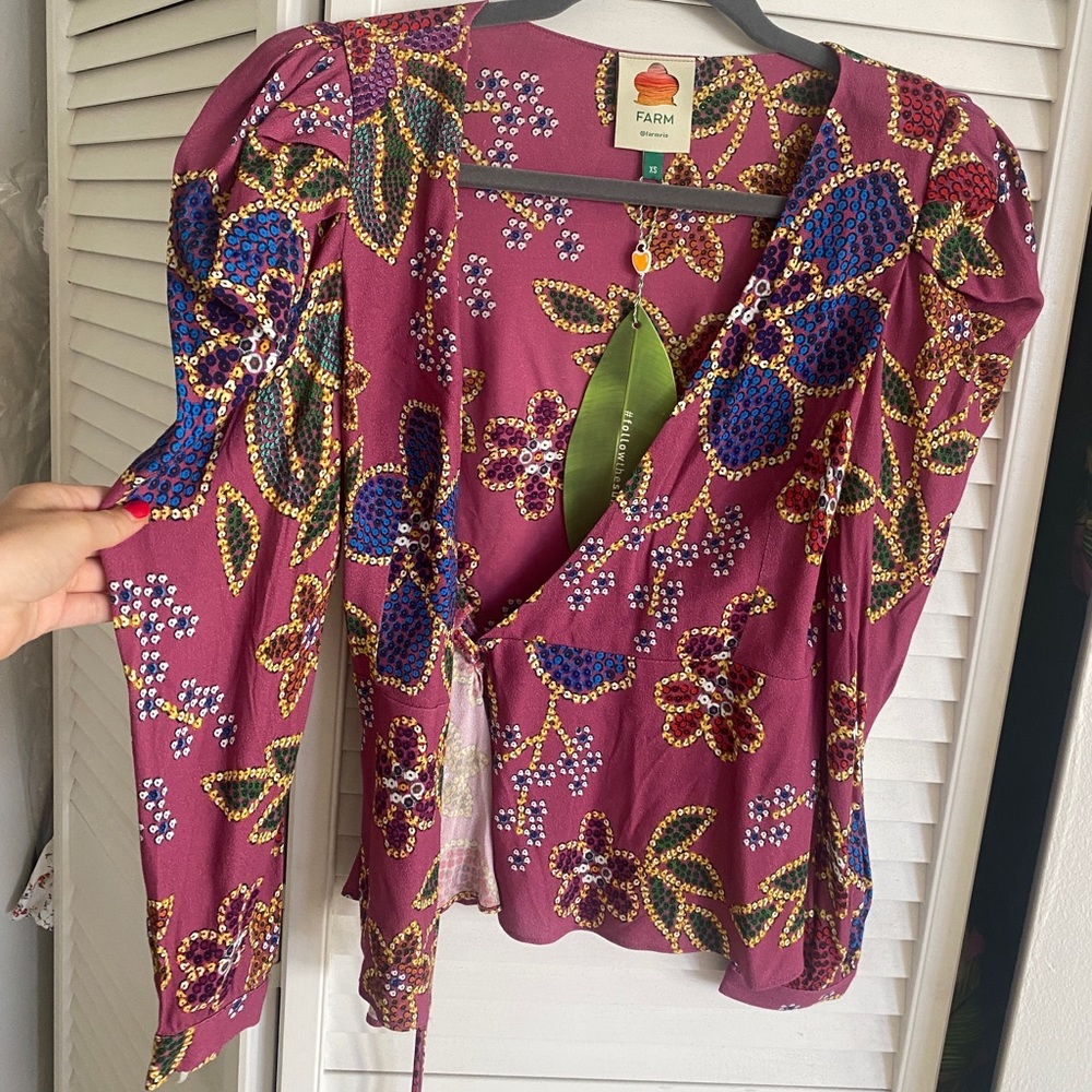 Farm rio wrap top